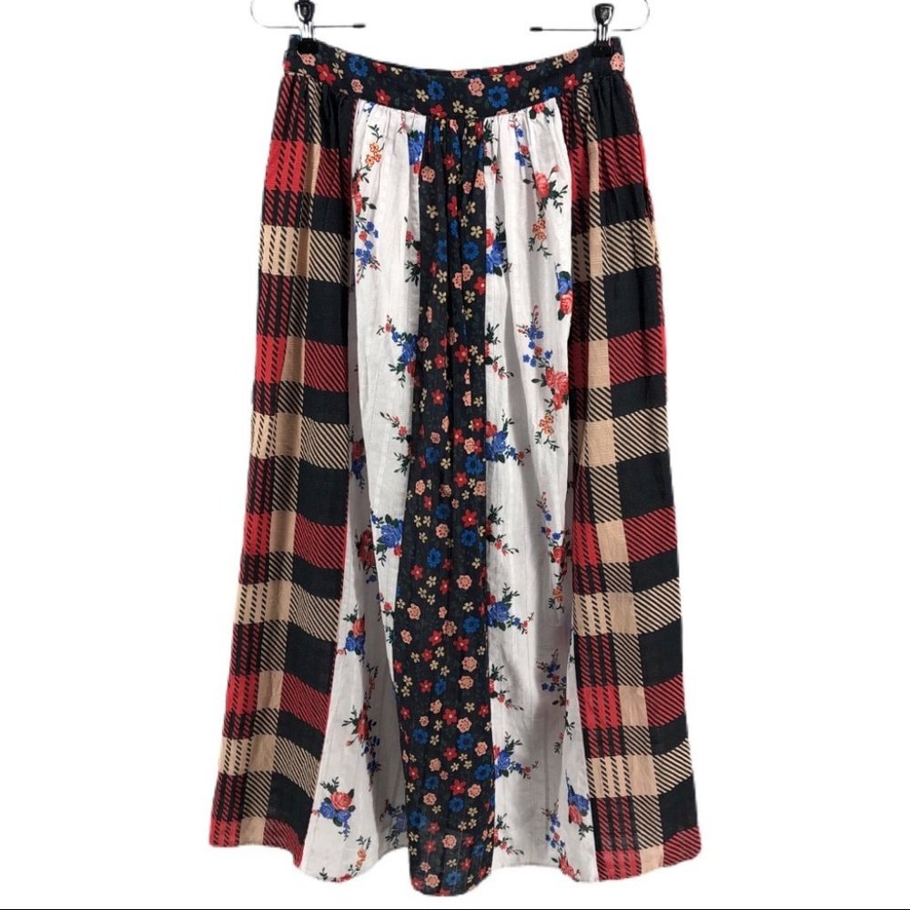 Anthropologie Red & White Layered Maxi Skirt | New With Tags - Picture 7 of 11